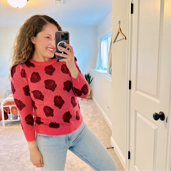 NWT Crosby by Mollie Burch Pink Bloom Sweater XS - Picture 1 of 7